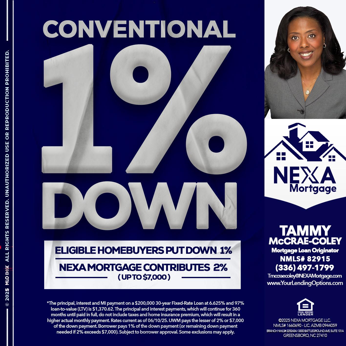 CONVENTIONAL - Tammy C. McCrae-Coley -Mortgage Loan Originator