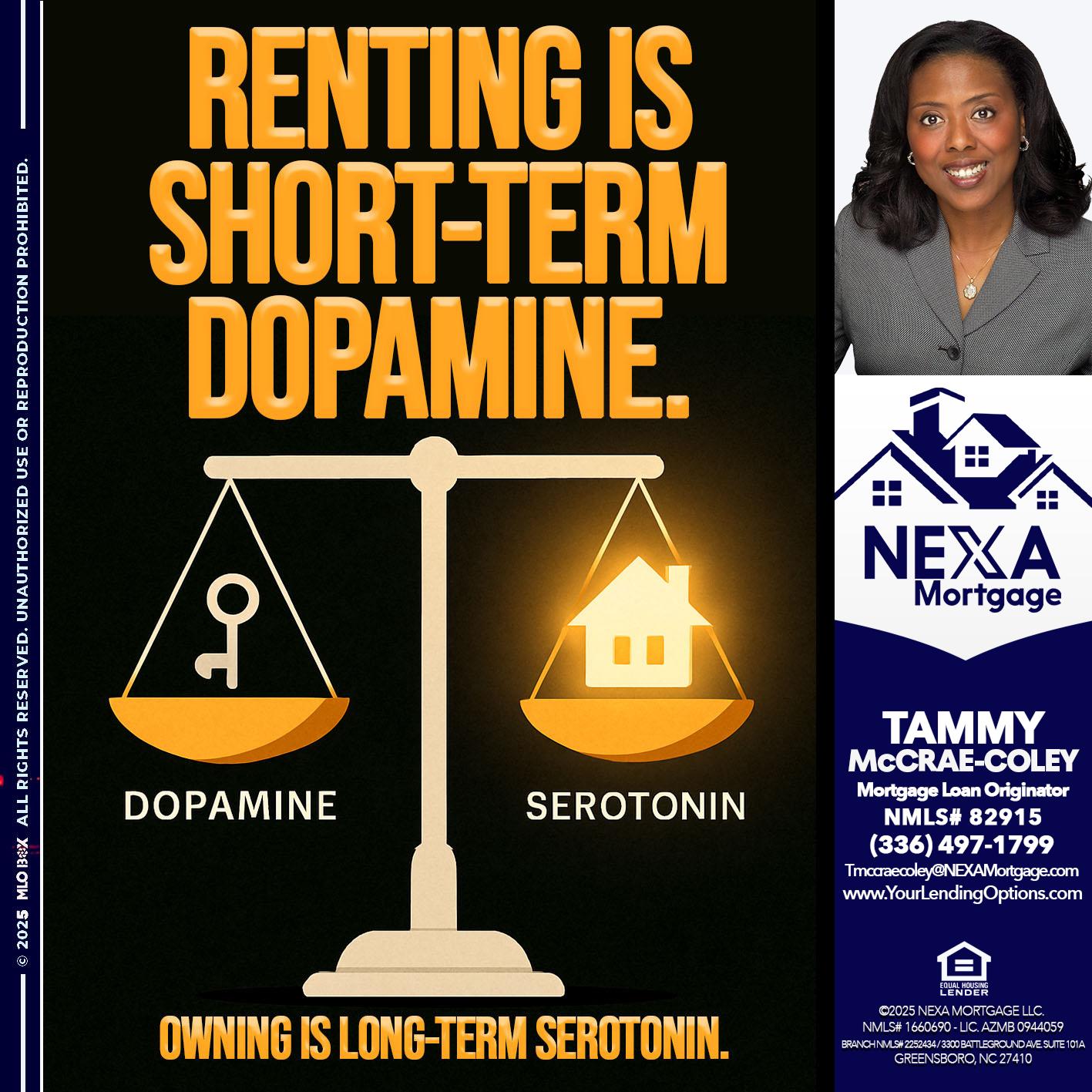 RENTING IS SHORT TERM - Tammy C. McCrae-Coley -Mortgage Loan Originator