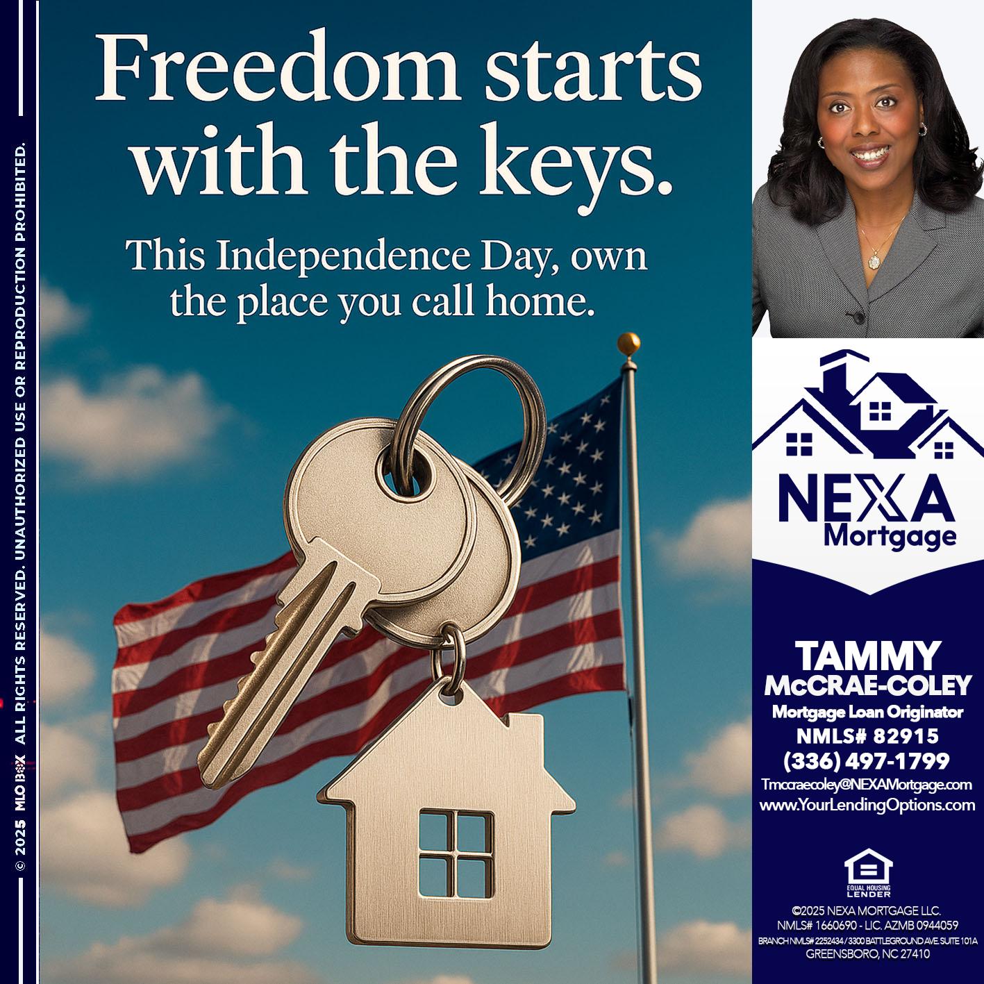 FREEDOM STARTS - Tammy C. McCrae-Coley -Mortgage Loan Originator