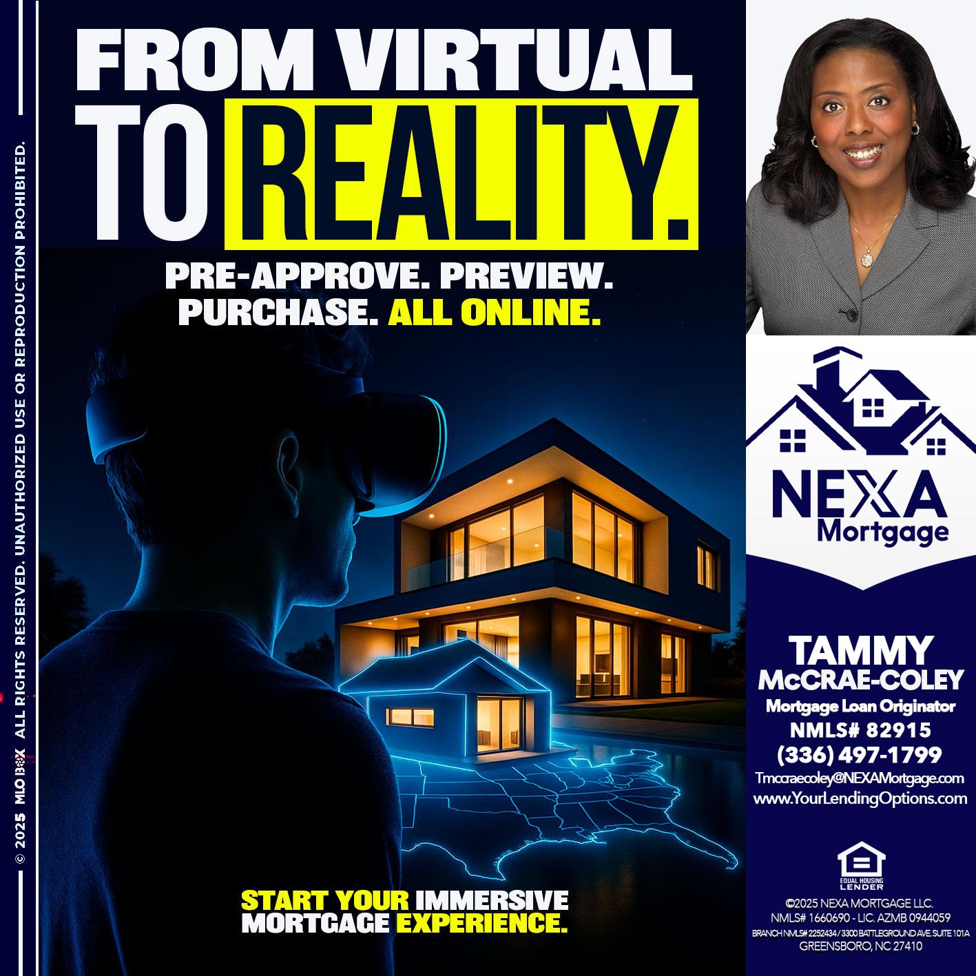 FROM VIRTUAL - Tammy C. McCrae-Coley -Mortgage Loan Originator