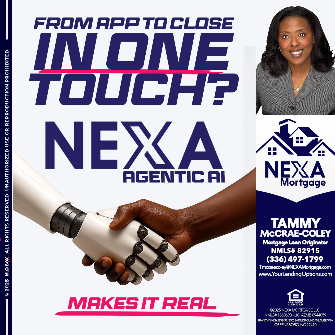 IN ONE TOUCH - Tammy C. McCrae-Coley -Mortgage Loan Originator