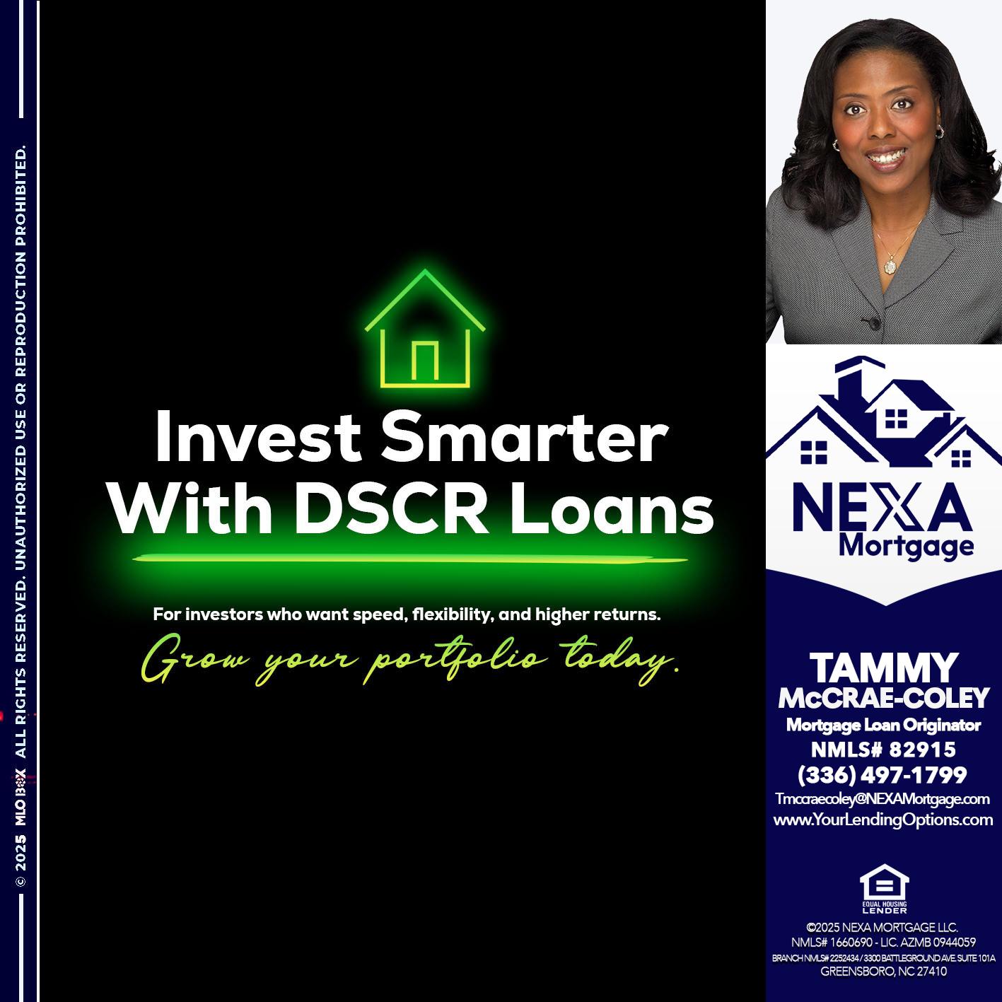 invest smarter - Tammy C. McCrae-Coley -Mortgage Loan Originator