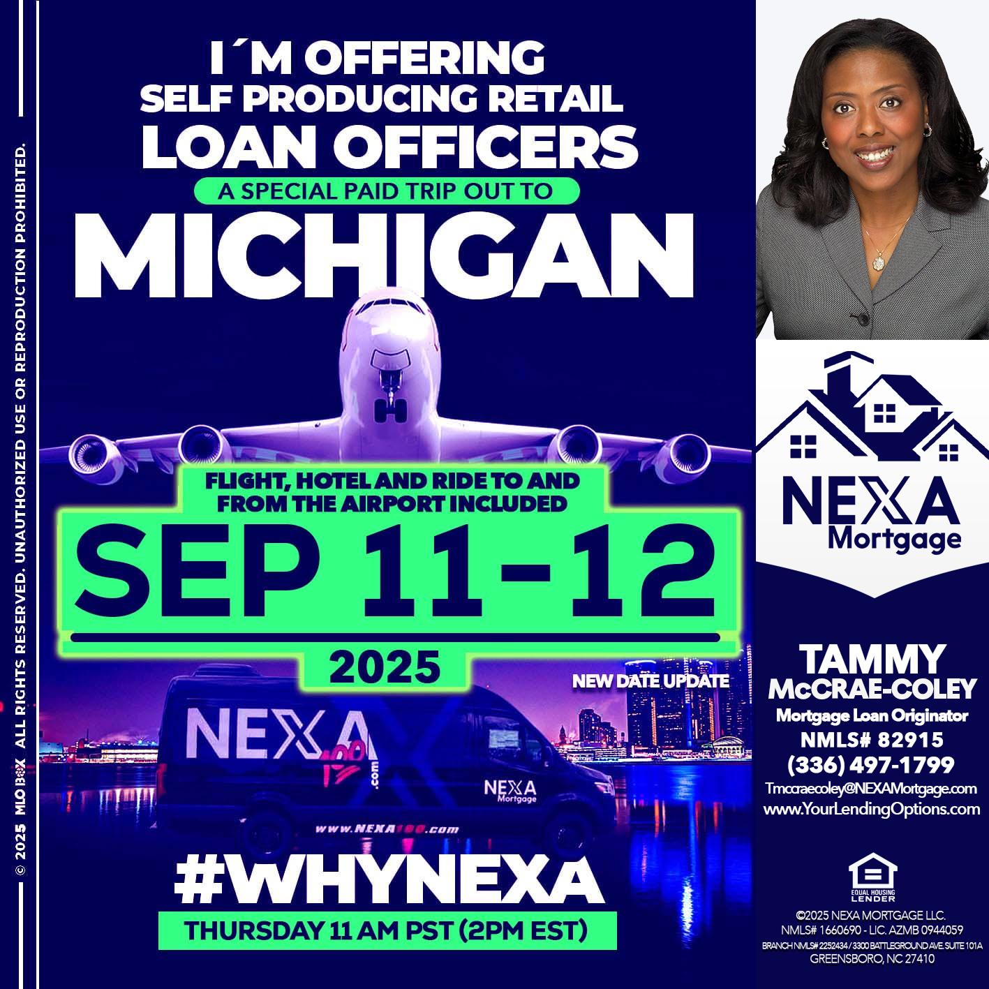 michigan sep 11-12 - Tammy C. McCrae-Coley -Mortgage Loan Originator
