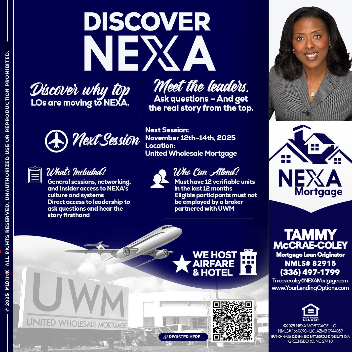 DISCOVER NEXA - Tammy C. McCrae-Coley -Mortgage Loan Originator