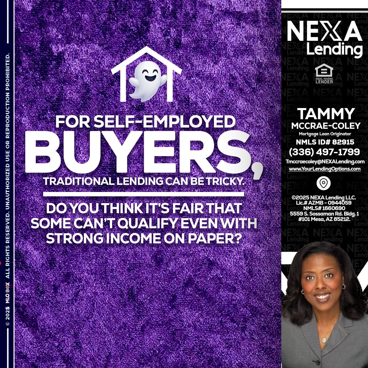 for self employed - Tammy C. McCrae-Coley -Mortgage Loan Originator