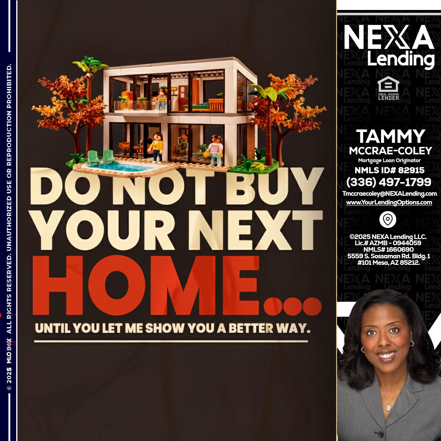 DO NOT BUY - Tammy C. McCrae-Coley -Mortgage Loan Originator