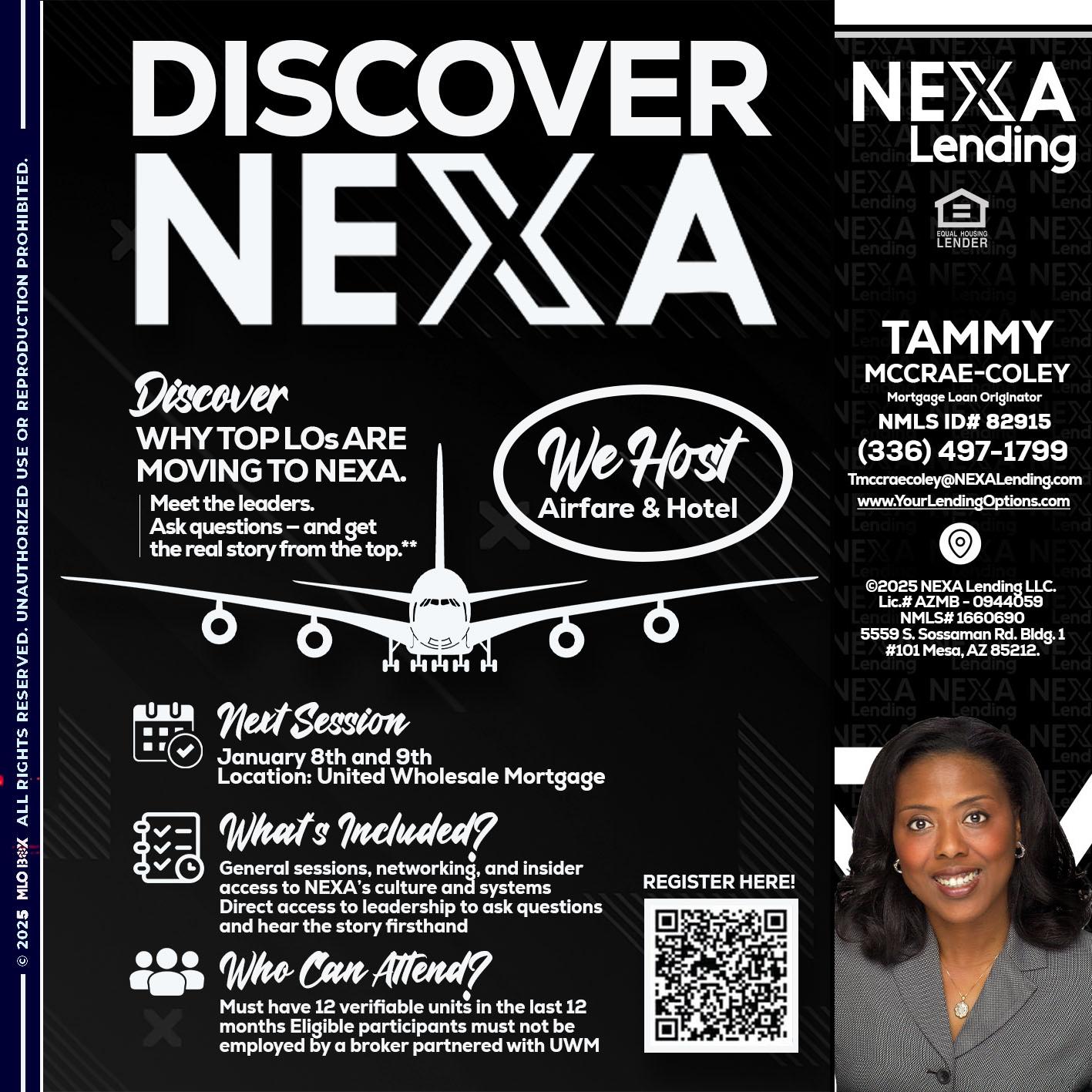 DISCOVER NEXA - Tammy C. McCrae-Coley -Mortgage Loan Originator