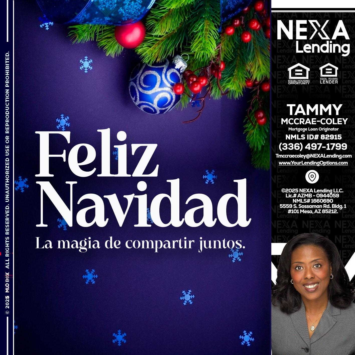 FELIZ NAVIDAD - Tammy C. McCrae-Coley -Mortgage Loan Originator