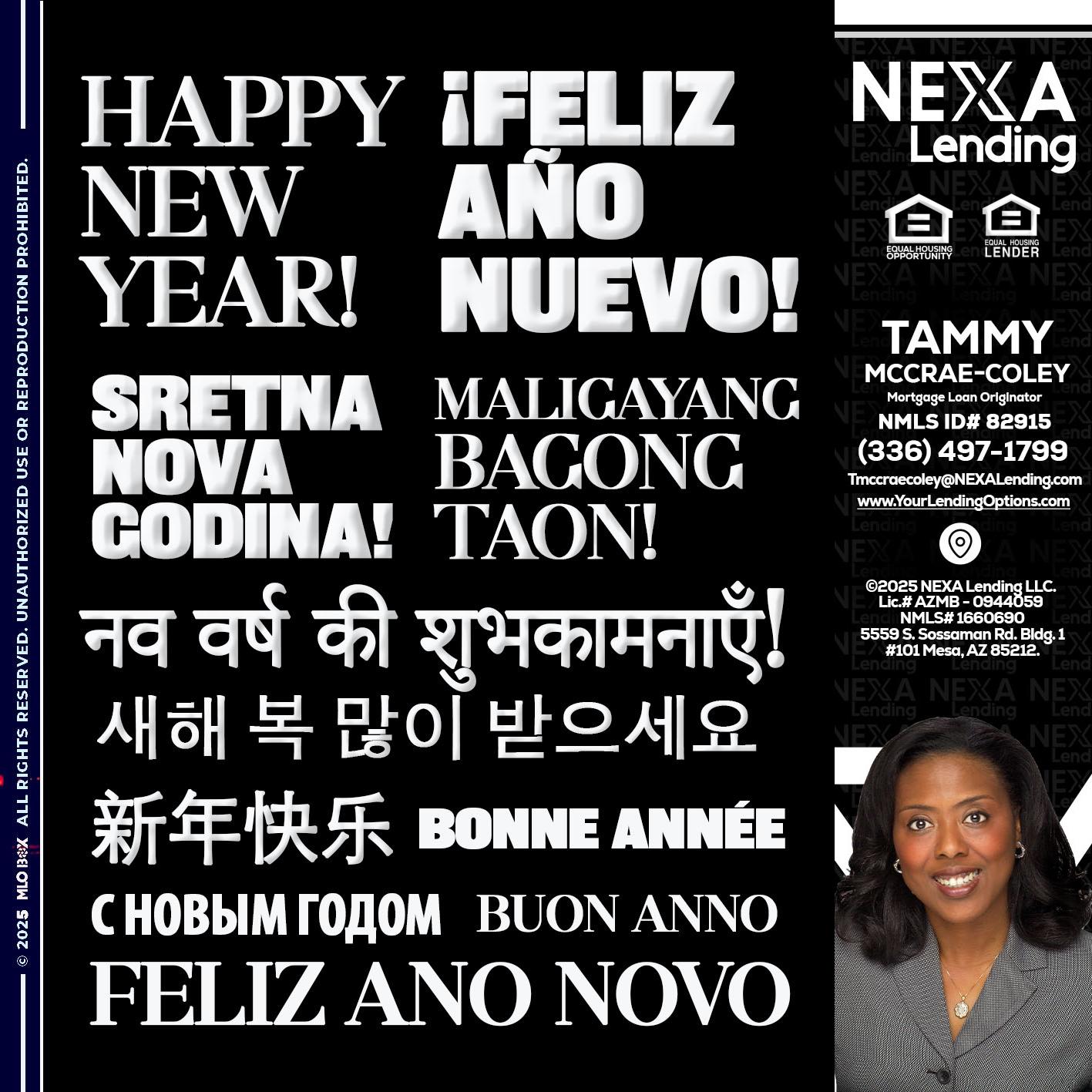 HAPPY NEW YEAR - Tammy C. McCrae-Coley -Mortgage Loan Originator