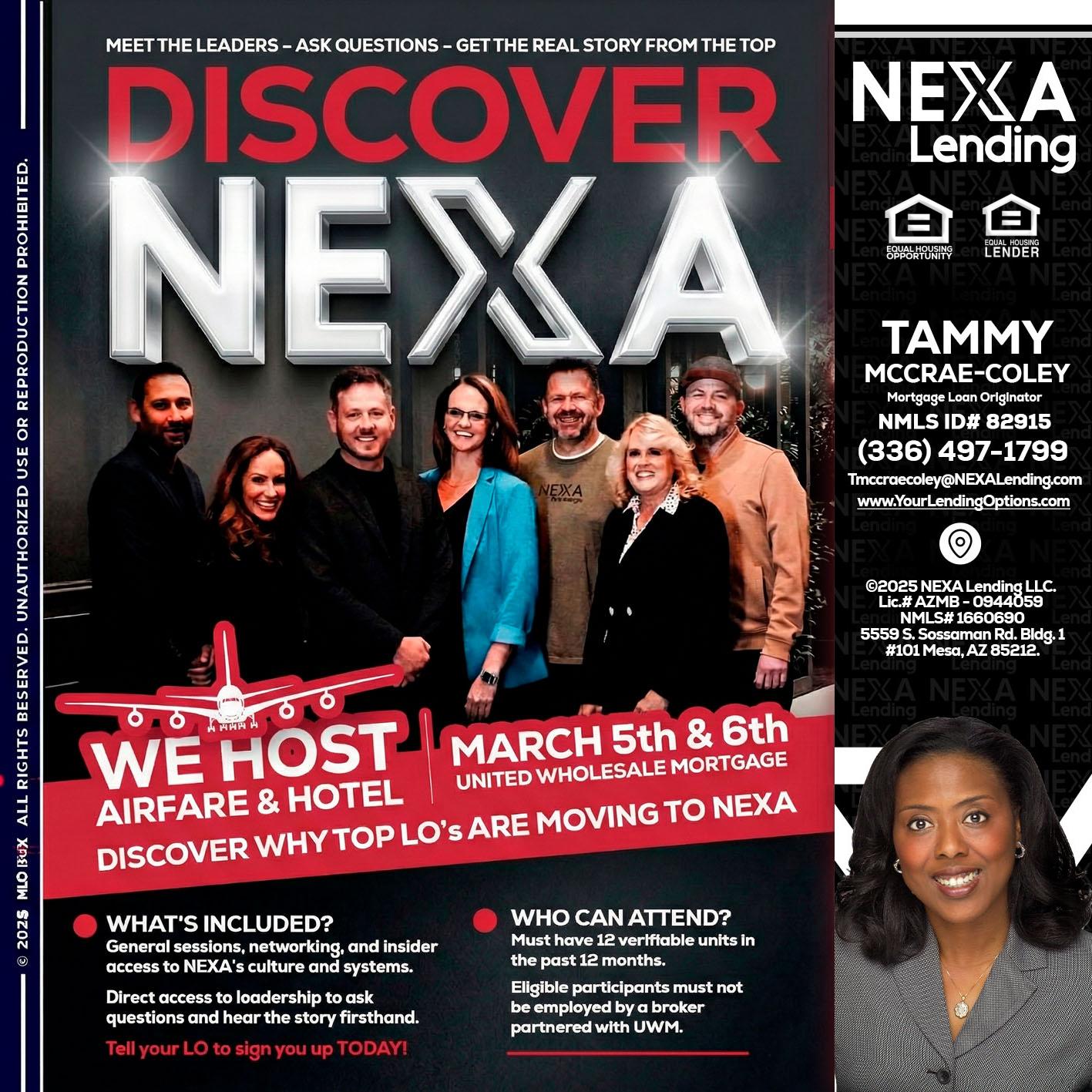 DISCOVER NEXA - Tammy C. McCrae-Coley -Mortgage Loan Originator