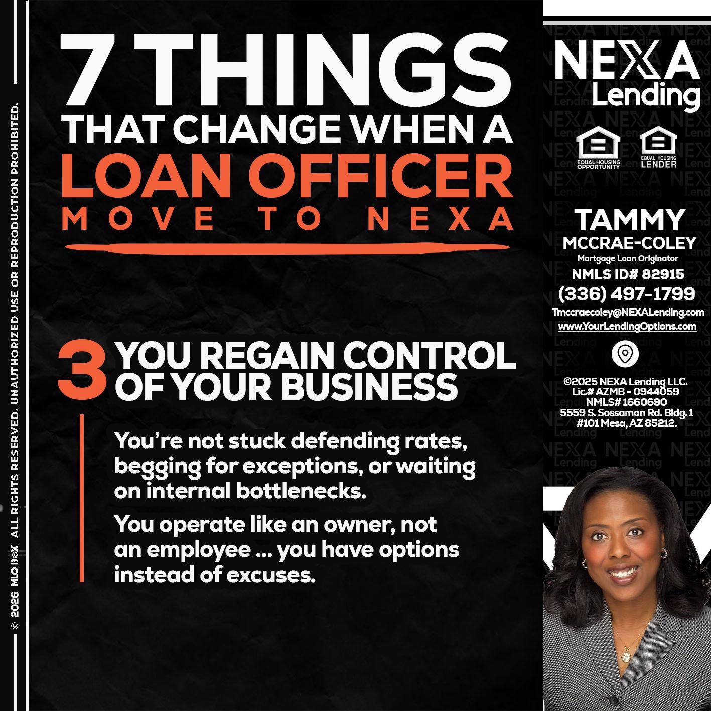 7 things (3) - Tammy C. McCrae-Coley -Mortgage Loan Originator