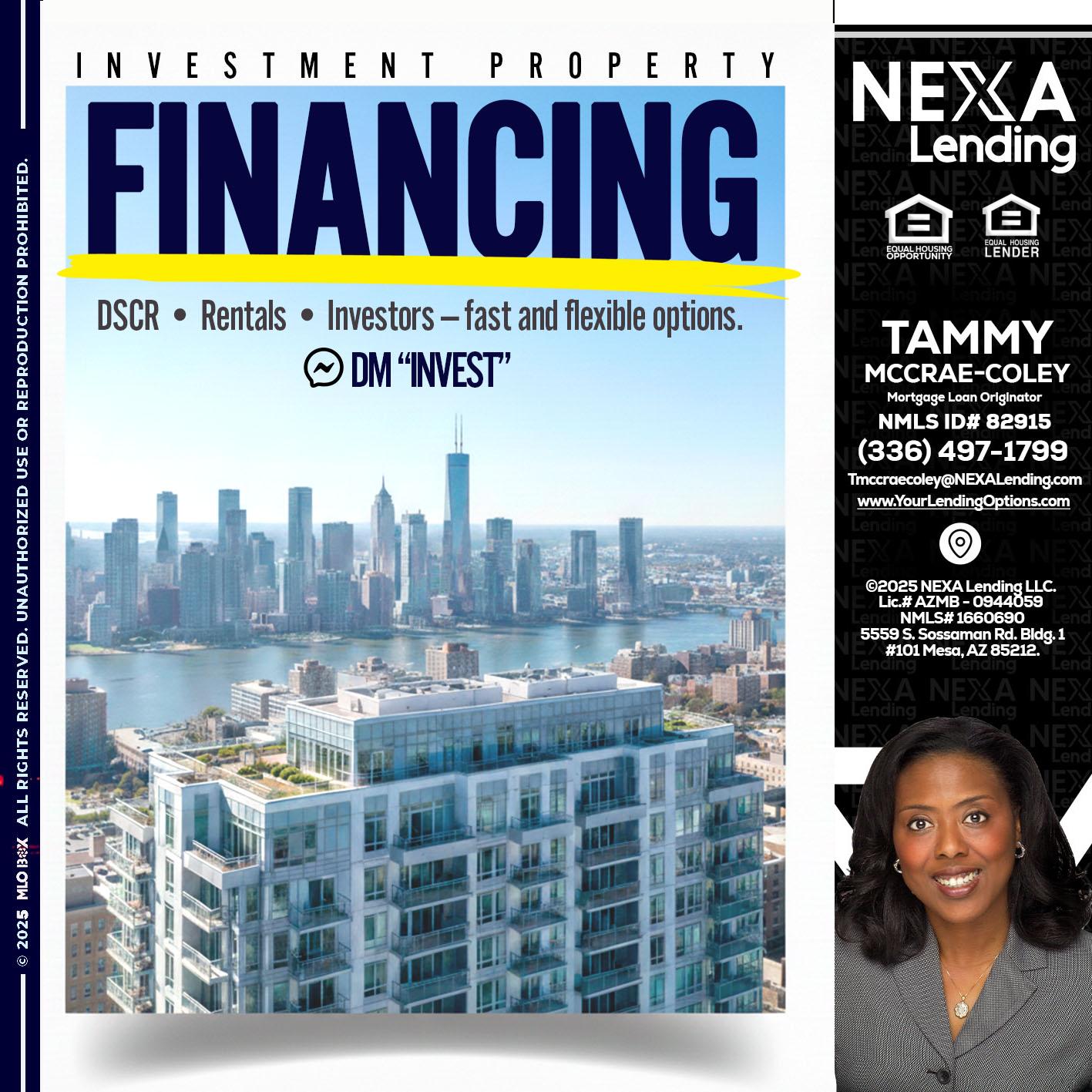 FINANCING - Tammy C. McCrae-Coley -Mortgage Loan Originator