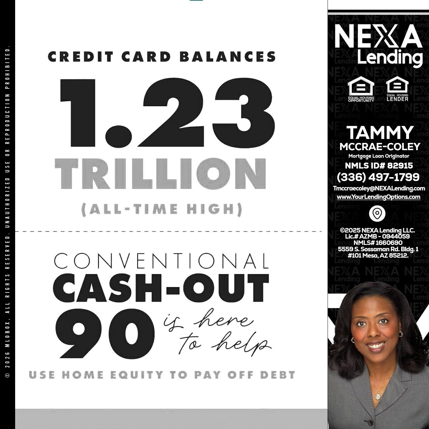 CREDIT CARD BALANCE - Tammy C. McCrae-Coley -Mortgage Loan Originator