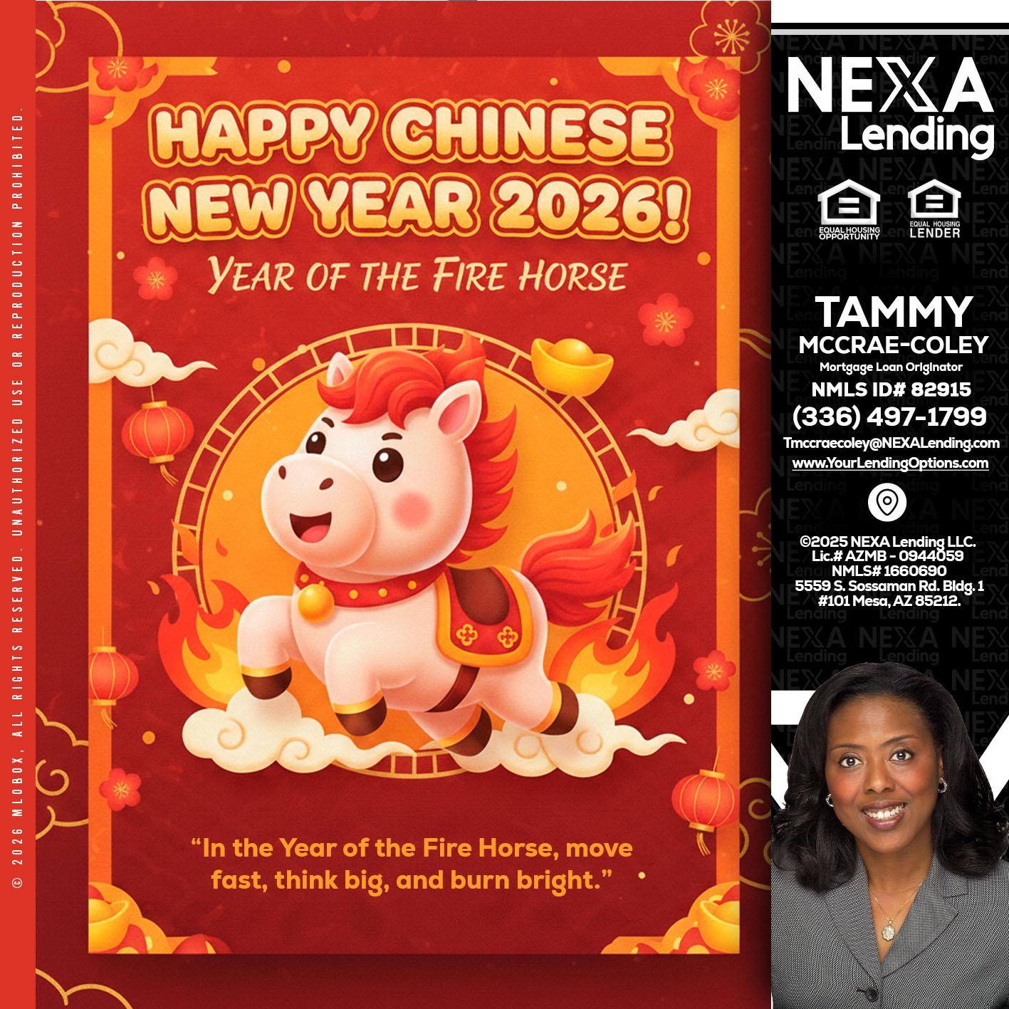 happy Chinese new year - Tammy C. McCrae-Coley -Mortgage Loan Originator