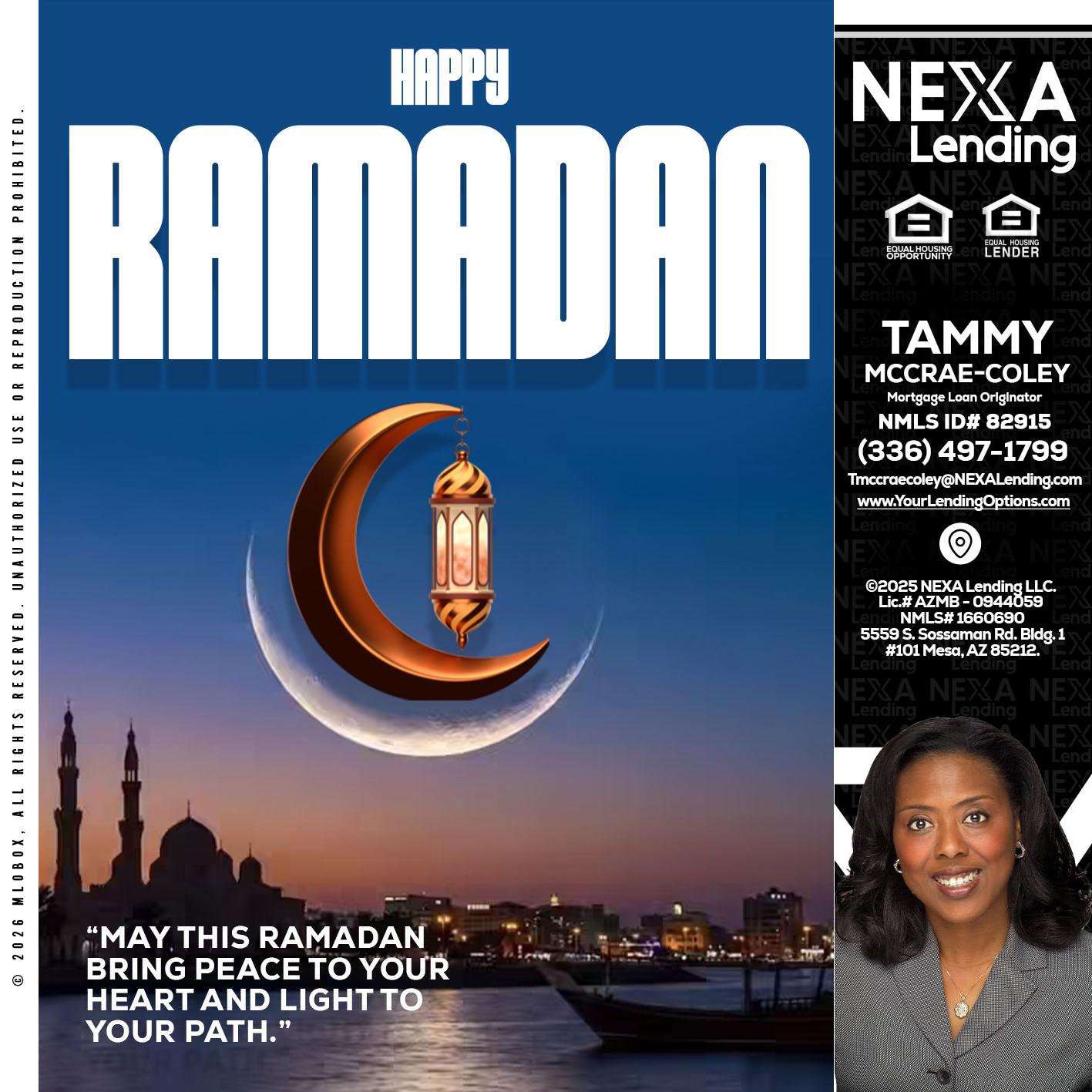 RAMADAN - Tammy C. McCrae-Coley -Mortgage Loan Originator