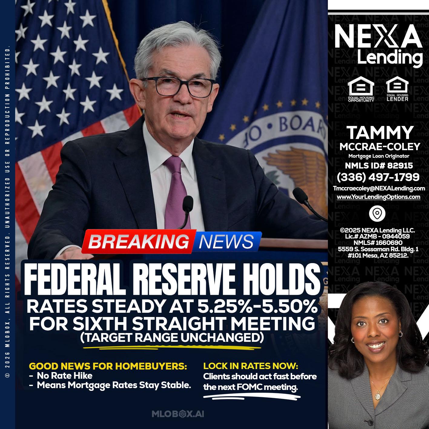 federal reserve - Tammy C. McCrae-Coley -Mortgage Loan Originator