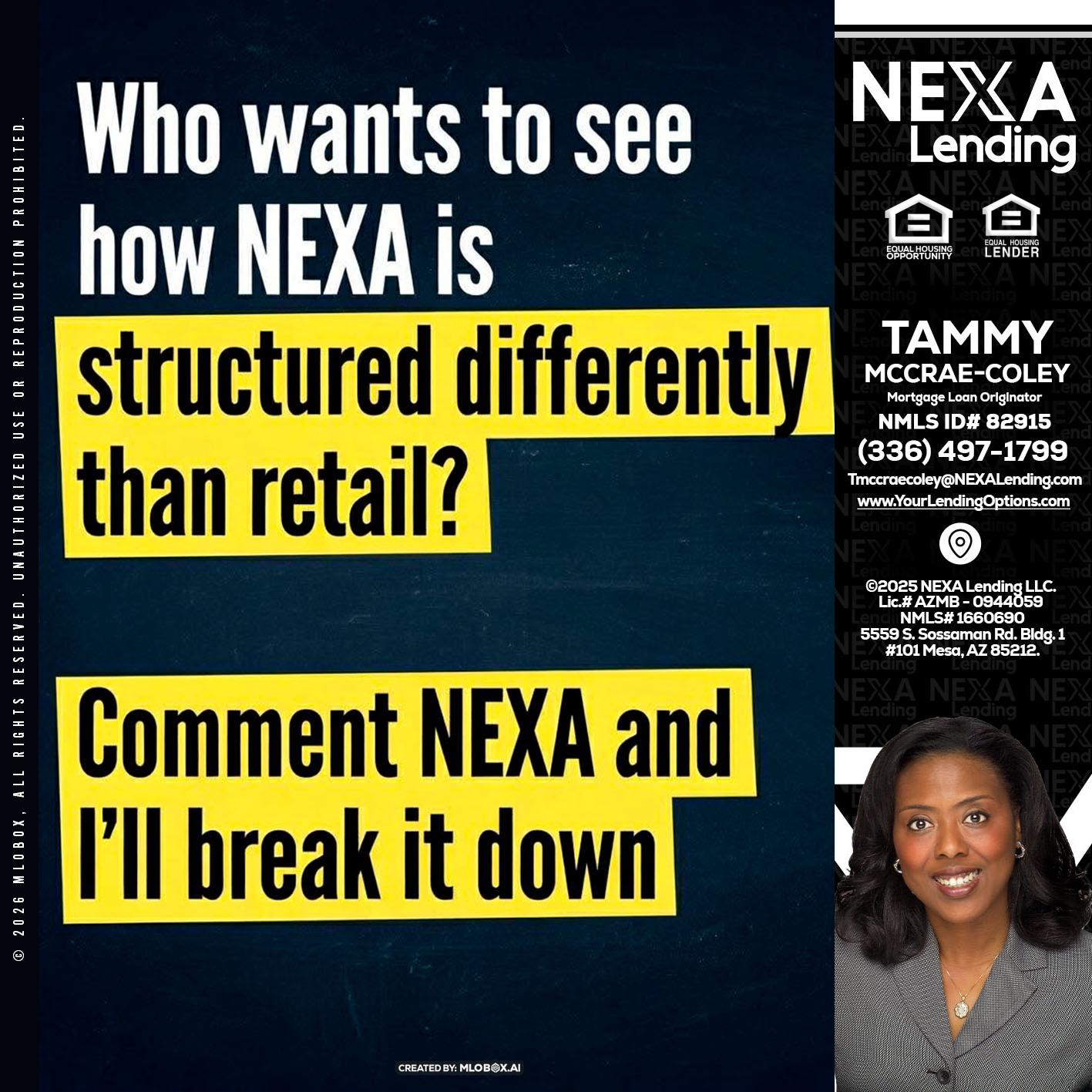 who want to see - Tammy C. McCrae-Coley -Mortgage Loan Originator