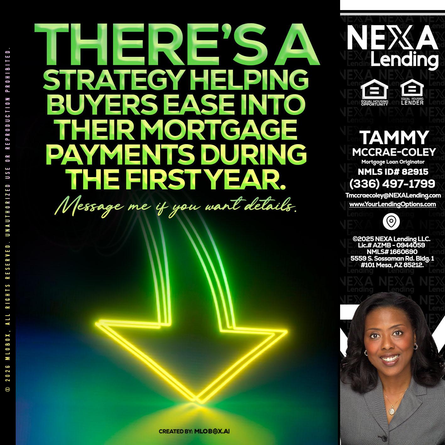 THERES A STATEGY - Tammy C. McCrae-Coley -Mortgage Loan Originator