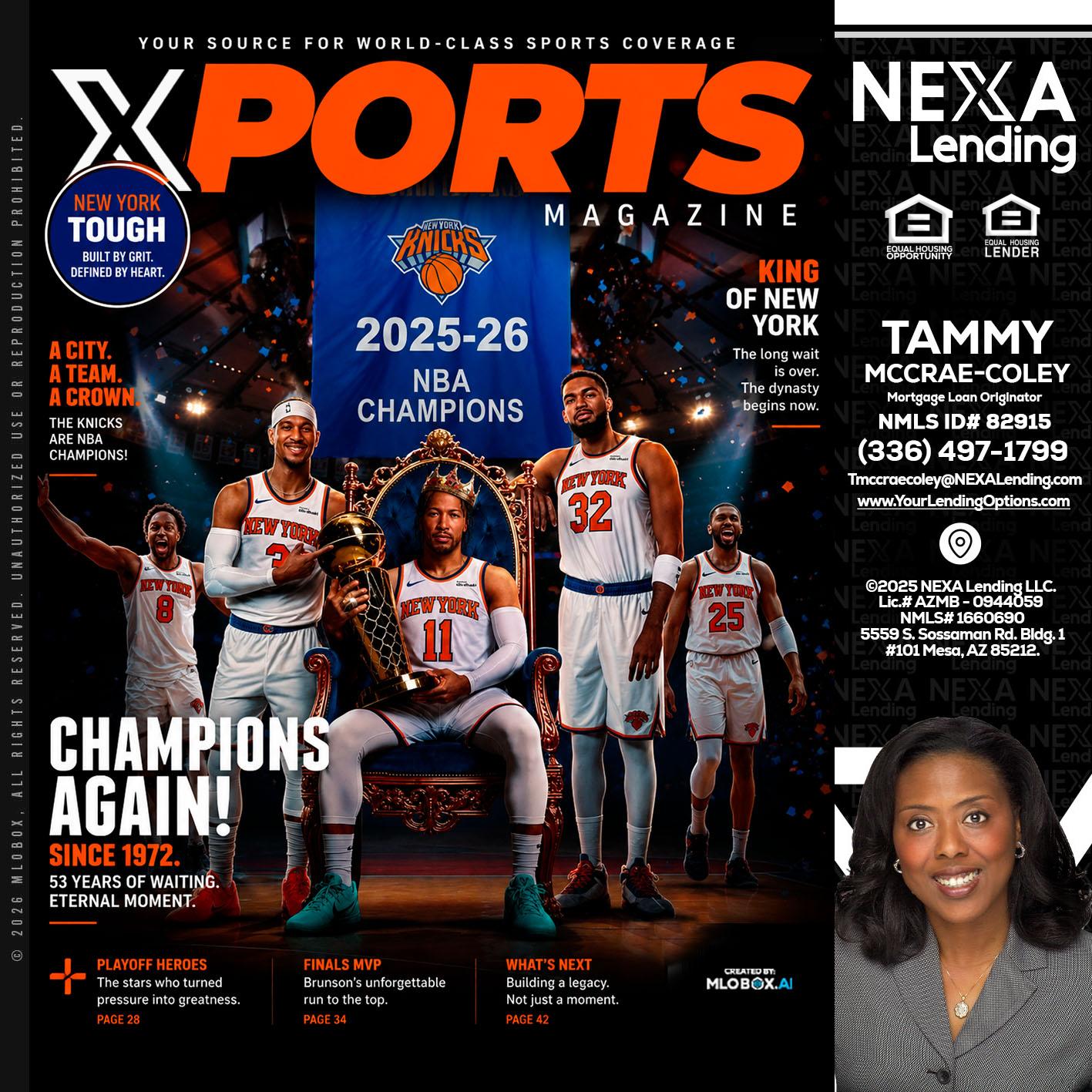 XPORTS MAGAZINE - Tammy C. McCrae-Coley -Mortgage Loan Originator