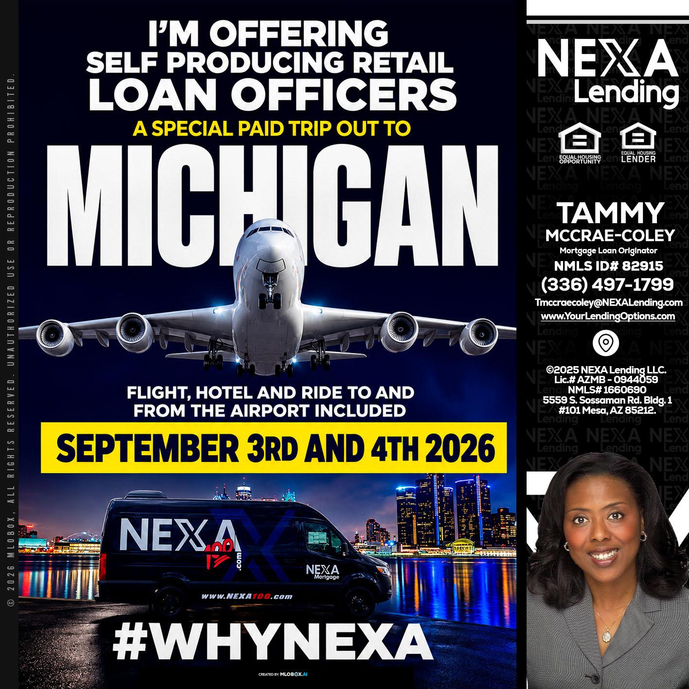 MICHIGAN - Tammy C. McCrae-Coley -Mortgage Loan Originator